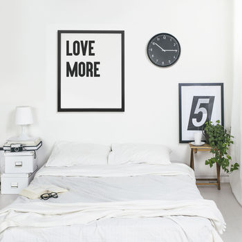 'Love More' Framed Typographic Print, 4 of 5