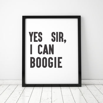'I Can Boogie' Typography Print, 3 of 4