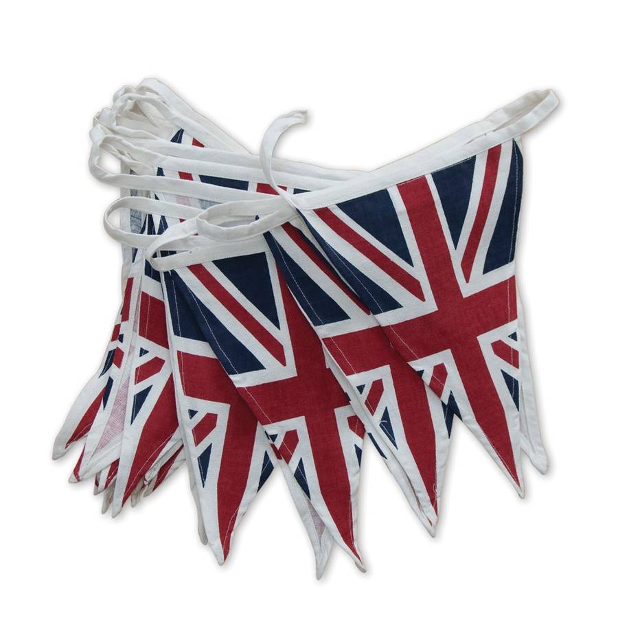vintage union jack bunting by the cotton bunting company