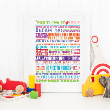 Personalised 'Grow By' Children's Room Print, 2 of 8