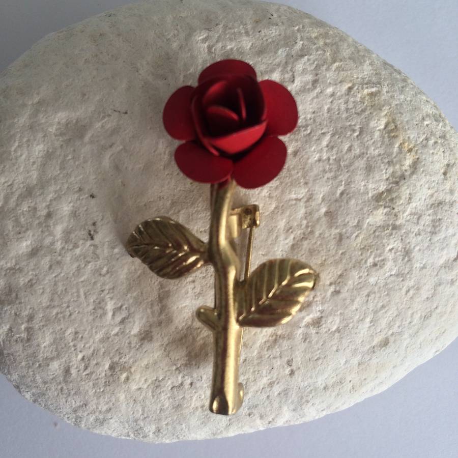 Classic Red Rose Brooch By Iamia | notonthehighstreet.com