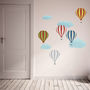Patterned Hot Air Balloon Wall Stickers, thumbnail 1 of 2
