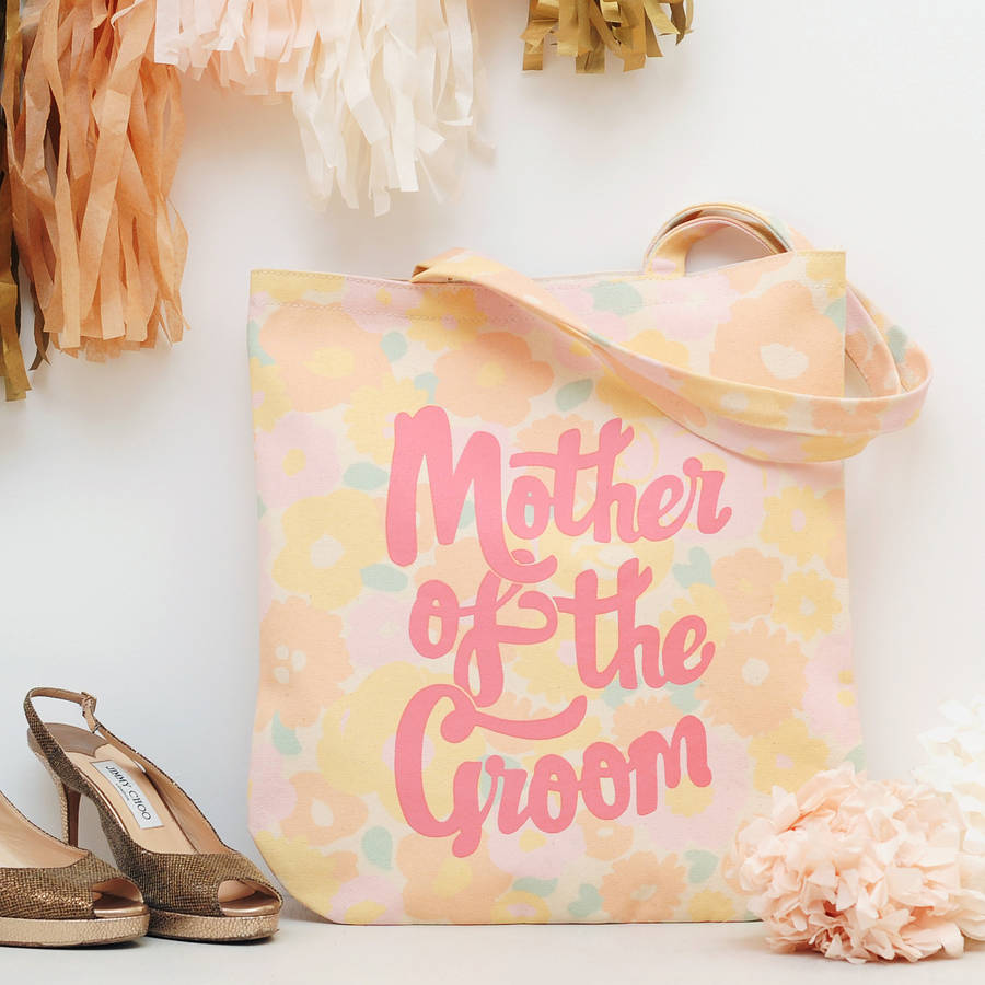 'Mother Of The Groom' Floral Tote Bag By Alphabet Bags