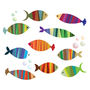 Patterned Fish Wall Stickers, thumbnail 2 of 2