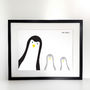 Penguin Family Selfie, Personalised Print, thumbnail 9 of 11