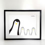 Penguin Family Selfie, Personalised Print, thumbnail 10 of 11