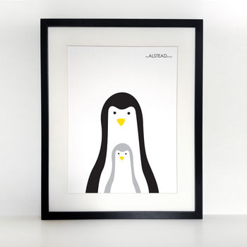 Penguin Family Selfie, Personalised Print, 8 of 11