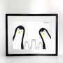 Penguin Family Selfie, Personalised Print, thumbnail 7 of 11