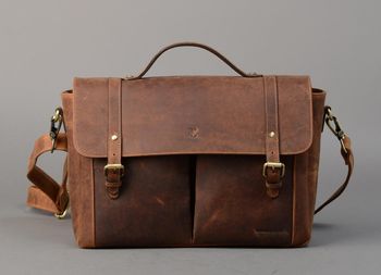 leather messenger satchel by forbes & lewis | notonthehighstreet.com