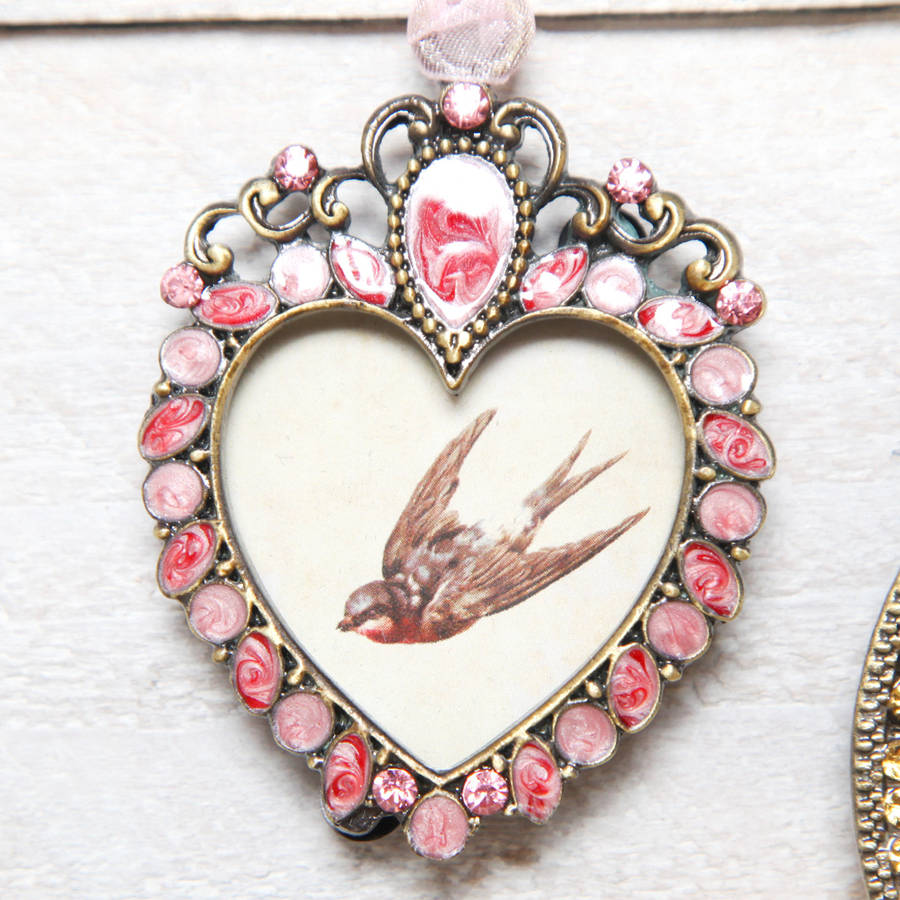 Mini Hanging Rhinestone Photo Frame Or Place Settings By Red Berry