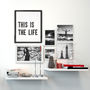 'This Is The Life' Typographic Print, thumbnail 4 of 4