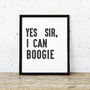 'I Can Boogie' Typography Print, thumbnail 1 of 4