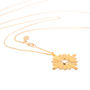 Gold Plated Bold Sunburst Necklace, thumbnail 2 of 5