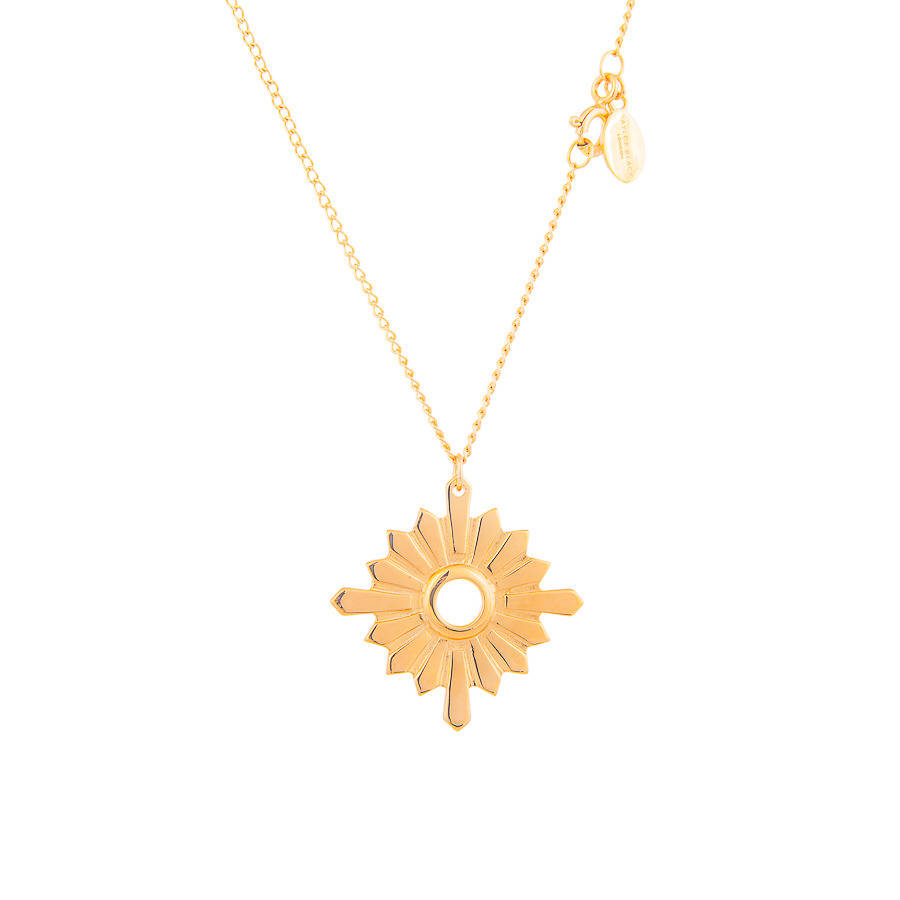 Gold Plated Bold Sunburst Necklace By Taylor Black | notonthehighstreet.com