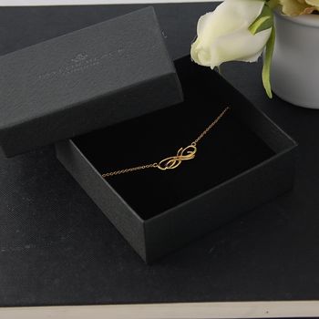 Gold Plated Love Letter Scroll Necklace, 2 of 4