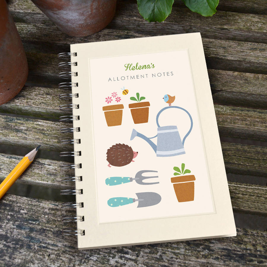 large personalised gardening notebook by made by ellis