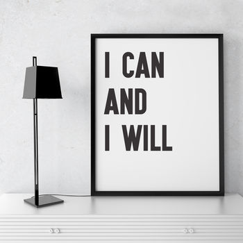 'I Can' Motivational Quote Print, 2 of 5