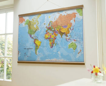 World Map Wooden Wall Hanging By Maps International ...