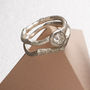 Silver And Diamond Root Strand Ring, thumbnail 4 of 4