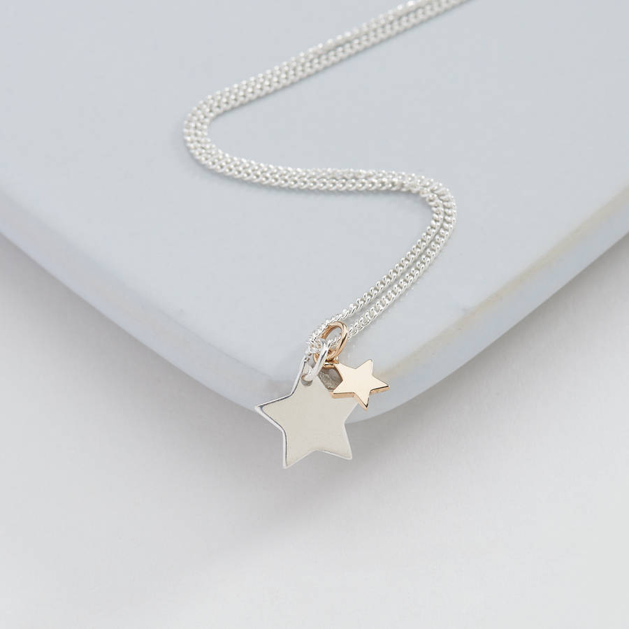 two stars necklace by suzy q designs | notonthehighstreet.com