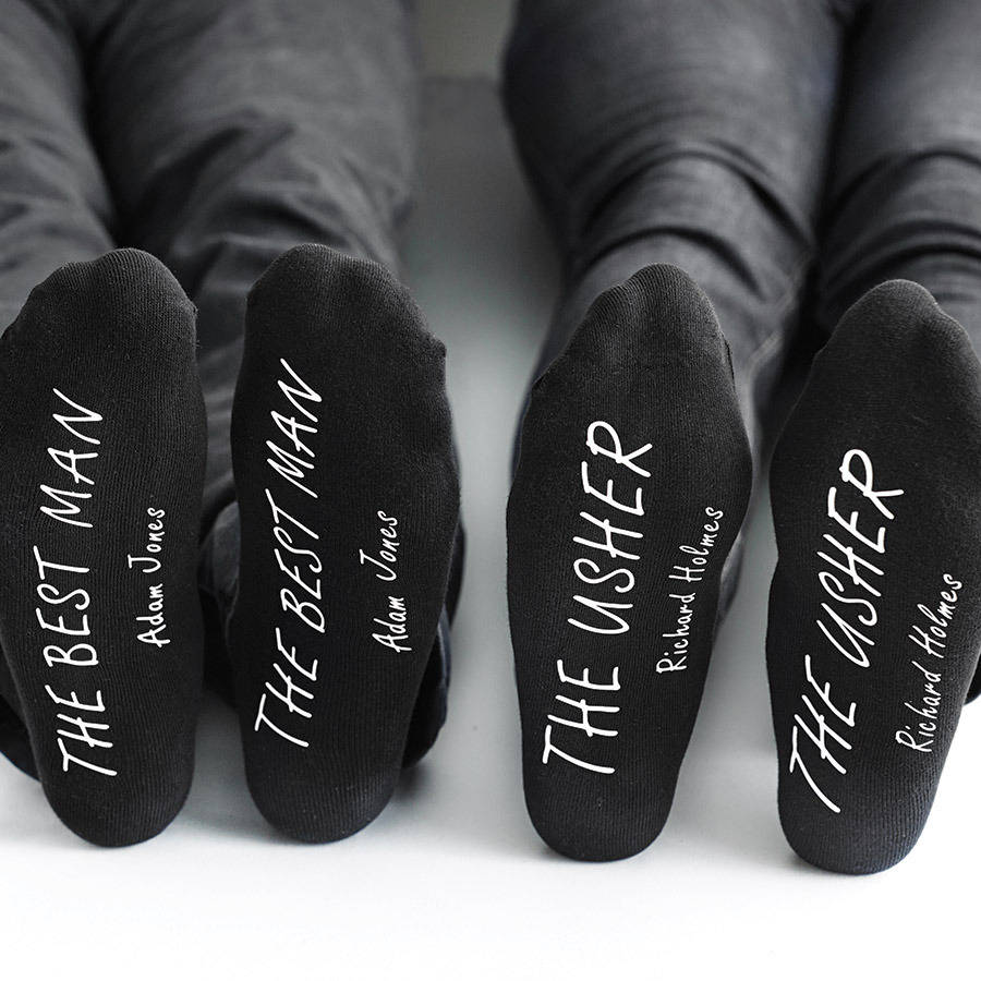 Personalised Wedding Groomsman Socks By Solesmith