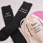 Personalised Cold Feet Wedding Socks, thumbnail 5 of 7