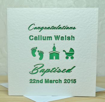 Personalised Laser Cut Christened/Baptism Card, 4 of 7