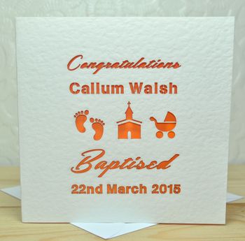 Personalised Laser Cut Christened/Baptism Card, 7 of 7