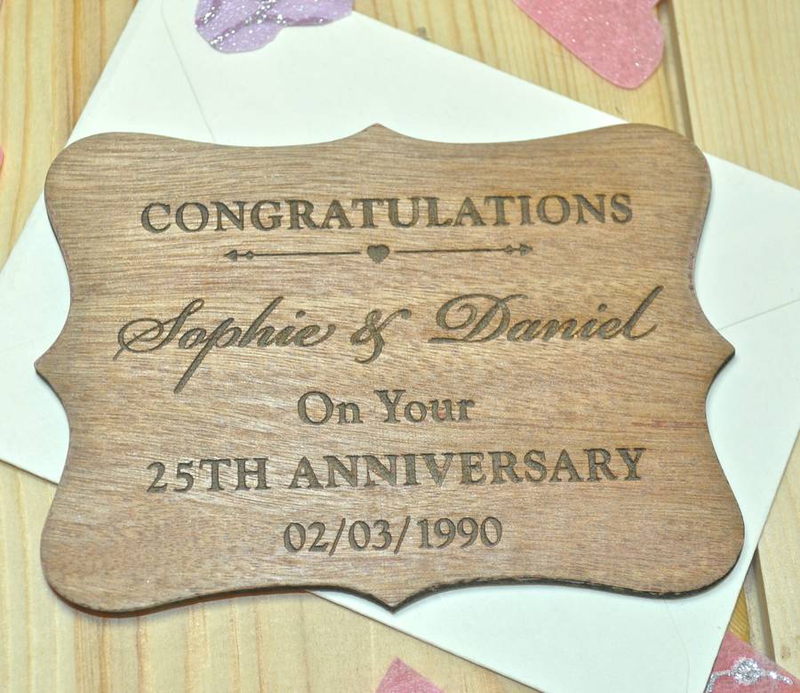 Laser Cut Wooden Anniversary Keepsake Magnet By Sweet Pea Design ...