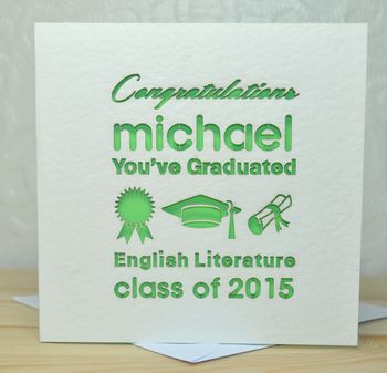 Personalised Laser Cut You've Graduated Card, 3 of 5