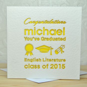 Personalised Laser Cut You've Graduated Card, 4 of 5