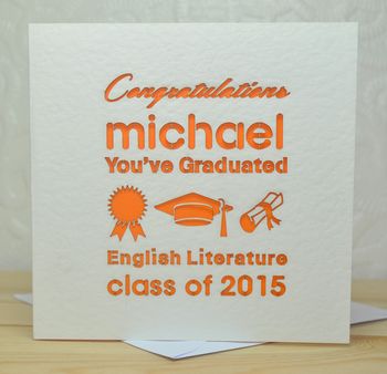 Personalised Laser Cut You've Graduated Card, 5 of 5