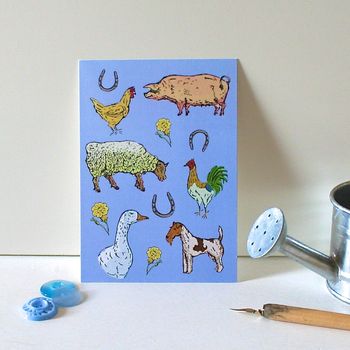 Farmyard Animals Postcard, 3 of 5