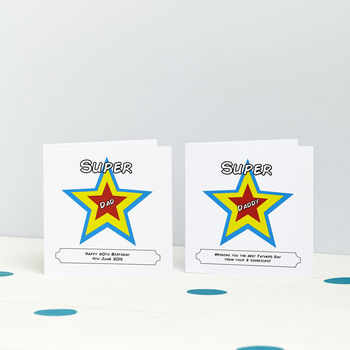 Personalised Superstar Dad Or Daddy Card, 3 of 6