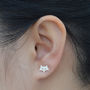 Fox Earring Studs In Sterling Silver, thumbnail 3 of 3