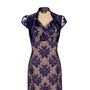 Lace Dress With Sweetheart Neckline In French Navy, thumbnail 3 of 4