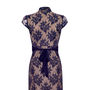 Lace Dress With Sweetheart Neckline In French Navy, thumbnail 4 of 4