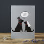 Black Labrador Wedding / Engagement Card, thumbnail 2 of 2