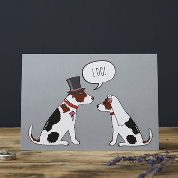 Jack Russell Wedding / Engagement Card, 2 of 3