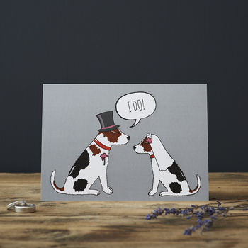 Jack Russell Wedding / Engagement Card, 3 of 3
