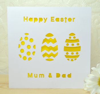 Personalised Laser Cut Easter Card, 2 of 3