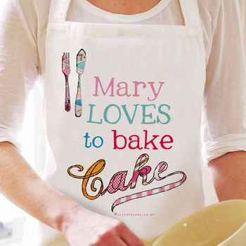 Personalised 'Bake Cake' Apron, 2 of 2