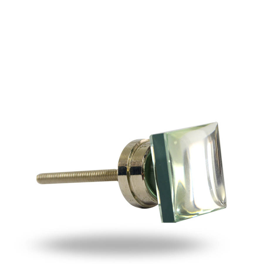 deco style knob mirror and glass square by trincaferro