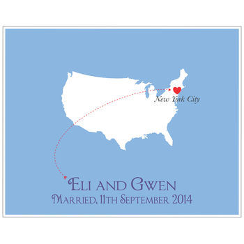 Wedding In America Personalised Print, 8 of 11