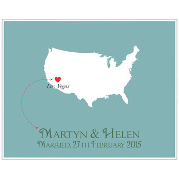 Wedding In America Personalised Print, 11 of 11