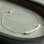 Delicate Sterling Silver Pearl Cluster Bracelet, thumbnail 3 of 4
