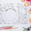 Colouring Easter Placemats Pack By So Close | notonthehighstreet.com