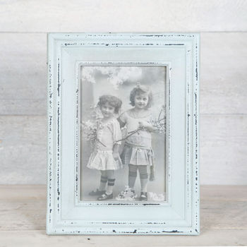 Wooden Vintage Style Blue Photo Frame, 2 of 6