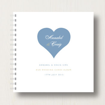 Personalised Heart Wedding Cards Book Or Album, 9 of 12