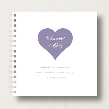 Personalised Heart Wedding Cards Book Or Album, 8 of 12